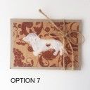 Dachshund hand printed gift card